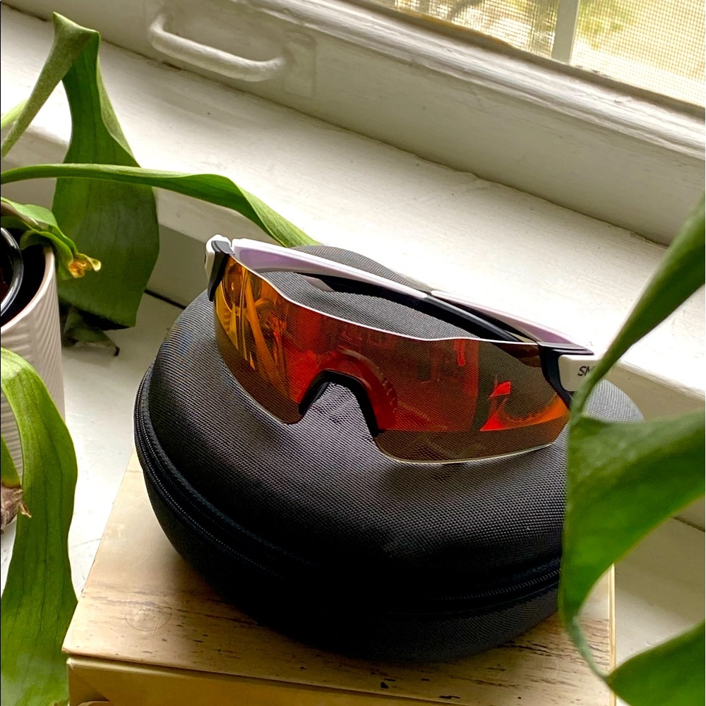 Smith Attack Sunglasses - Matte White w/ Chromapop sun lenses